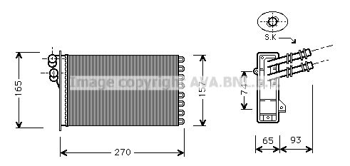 AVA QUALITY COOLING Теплообменник, отопление салона VW6173